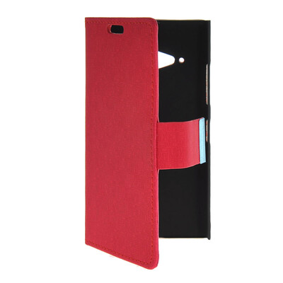 

MOONCASE Slim Leather Side Flip Wallet Card Slot Pouch with Kickstand Shell Back чехол для Nokia Lumia 730 Red