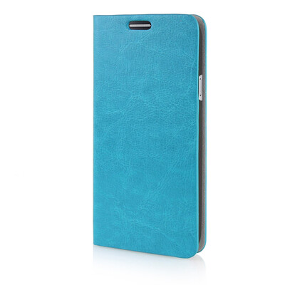 

MOONCASE Leather Side Flip Wallet Card Slot Pouch Stand Shell Back ЧЕХОЛ ДЛЯ Samsung Galaxy E5 Blue