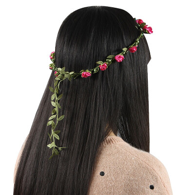 

Girls Boho Style Garland Wedding Hairband Mix Color Floral Flower HeadBand