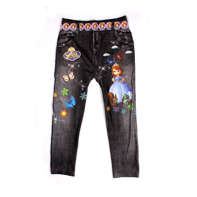 

Childrens 3-8 Age Winter Cotton Leggings Spring Kids Digital Printing Jeans Boy Girl Baby Cartoon Pattern Trousers Pants
