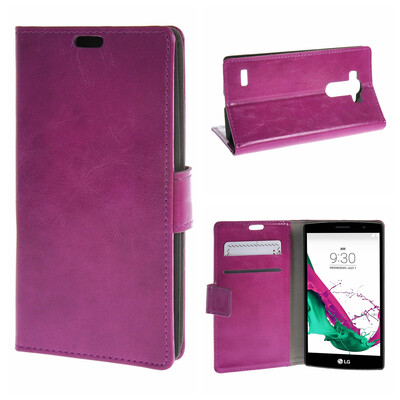 

MOONCASE LG G4 Beat G4S ЧЕХОЛ ДЛЯ Flip Leather Wallet Card Holder Bracket Back Pouch Purple 03