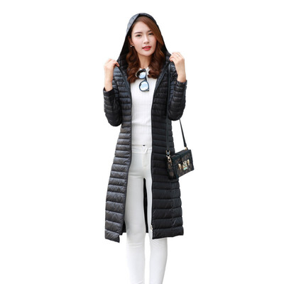 

Female 2018 Winter High Quality Slim Comfortable Soft Lightweight Warm Jackets Long Down Parka Women Winter Coat
