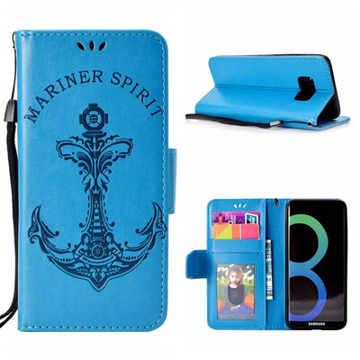 

MOONCASE Samsung Galaxy S8 Embossed Mermaid Anchor Case - Blue