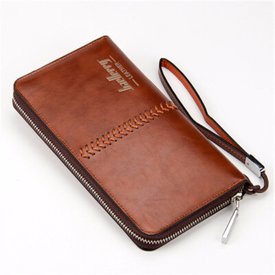

Shozafia Vintage Mens Handbag Multifunctional Long Zipper Wallet