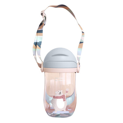 

Babycare drinking cup childrens water cup shatter-resistant collision gravity ball nozzle cup baby straw cup interstellar gray 360ml-2718