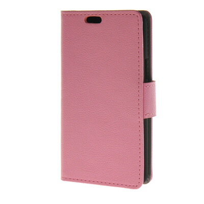 

MOONCASE Simple Leather Flip Wallet Card Slot Stand Back чехол для LG Joy H220 Pink