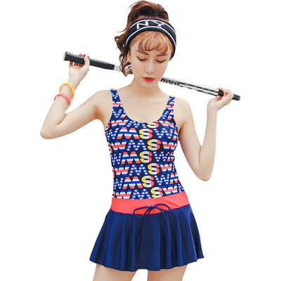 

QIHAI 6164-8 Women's Push Up Tankini 1 Piece