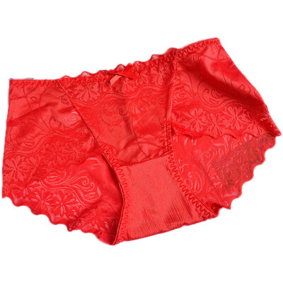 

Seamless lace mid-rise womens underwear sexy elegant brushed cotton womens triangle briefs