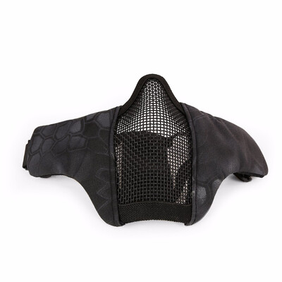 

Tactical Airsoft Mask Helmet Half Lower Face Metal Steel Mesh Net Hunting Protective prop for Paintball Party Mask CS