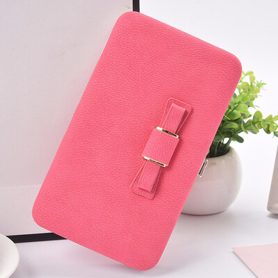

Korean fashion ladies long wallet lovely bow tie mobile phone bag student handbag