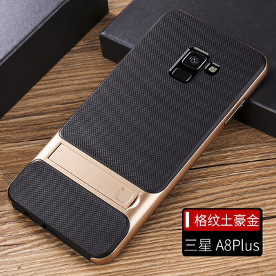 

Goowiiz Phone Case For Samsung Galaxy A5A7A8A8 Plus 2018 Fashion Slim Shockproof Silicone TPU PC Hard Bracket