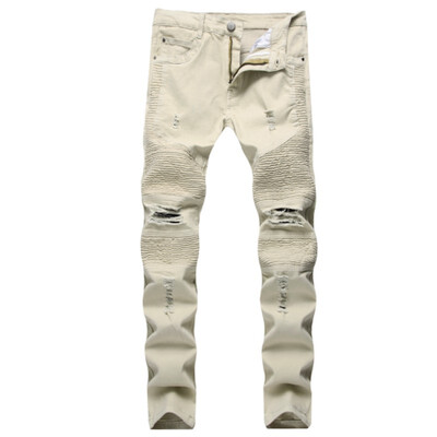 

Men Jeans Stretch Runway Slim Racer Biker Demin Jeans Hiphop Skinny Jeans Pants For Men