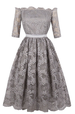 

Dress Elegant A Line Off The Shoulder Half Sleeves