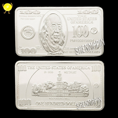 

American banknotes gold bars 9999 gold 100 gold bars replica coins metal craft gifts coins collectibles