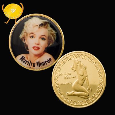 

Sexy Marilyn Monroe smile commemorative coin gold-plated love coin collection