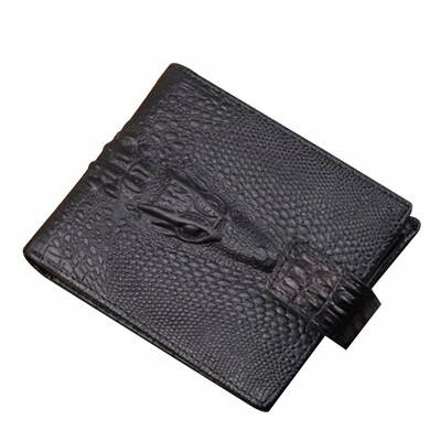 

Shozafia Mens Wallet Leather Short Alligator Pattern Large Capacity Purse