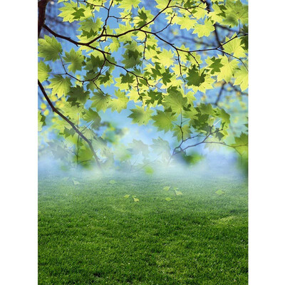 

Green Leaves Photo Backdrop 57FT Vinyl Fabric Cloth Digital Printing Photo Background s-644