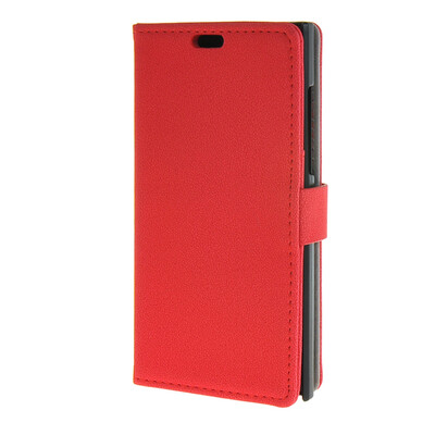 

MOONCASE Simple style Leather Card Slot Wallet Bracket Back чехол для BlackBerry Leap Red
