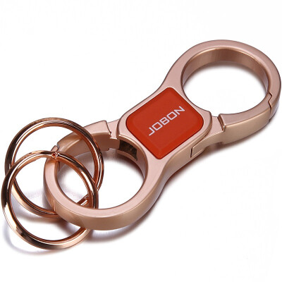 

Jingdong Supermarket] JOBON Bangzhong key ring car key chain ring two-way double key ring convenient removal ZB-058G rose gold