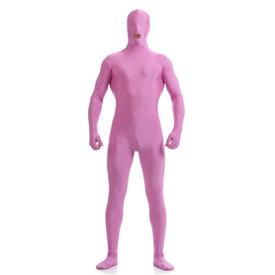 

Gesikai Mens Open Mouth Zentai Full Bodysuit Custom Made Back Zipper Second Skin Tights Suit Fancy Halloween Costumes