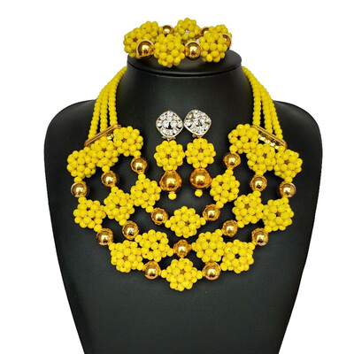

AMYNOVA Luxury Red Wedding Jewelry Sets African Bridal Crystal Clothing Necklace And Earrings Set For Women Accessories