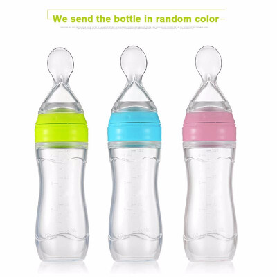 

120ml Silicone Extrusion Feeding Spoon Feeding Bottle for Baby Toddler