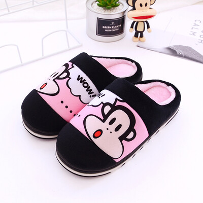 

PaulFrank big mouth monkey casual couple models home warm cotton slippers women models PF657 pink 260