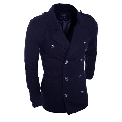 

Zogaa New Mens Wind Coat Fashion Double-breasted Slim
