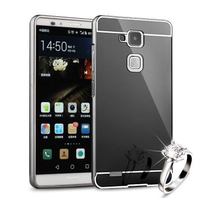 

MOONCASE Metal Frame Edge Mirror Back Protective Shell 2 in 1 Thin Case Cover for Huawei Mate 7