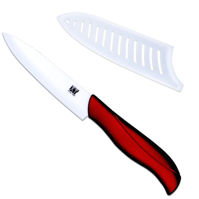 

New ceramic knife one 4 inch utility knife high quality kitchen knives 4 inch multi-purpose knife with red handle beauty gift