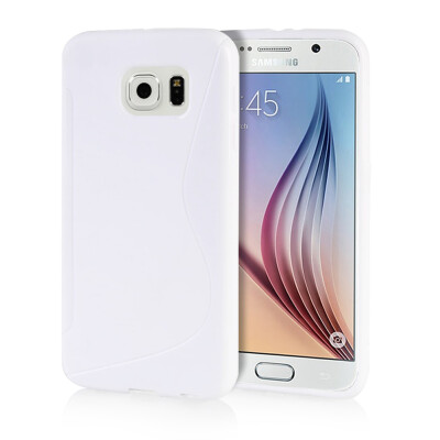 

MOONCASE  - Line Soft Flexible Silicone Gel TPU Skin Shell Back Case Cover for Samsung Galaxy S6 White