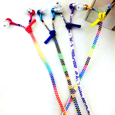 

Lover Couple Luminous Mobile Earphone Headset Zipper In-Ear 3.5mm Headphones Rainbow