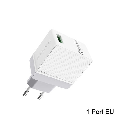 

HOCO 18W Phone USB Charger Quick Charge QC30 Fast Mobile Phone Charger 3 Port USB Adapter EU US UK Plugs for Samsung Galaxy S8