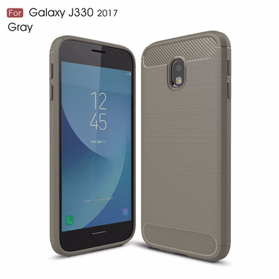 

For Samsung Galaxy J330 2017 EU Carbon Fiber Phone Cases Soft TPU Anti-Knock Cover For Samsung Galaxy J330 2017 EU Case