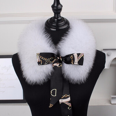 

2018 the new hot selling fox fur collar the natural fox fur collar the real fur collar child the winter fur scarf ribbon
