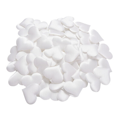 

100pcs 35cm DIY Heart petals wedding decorations Satin Heart Shaped Fabric Artificial flower petals wedding decor supplies