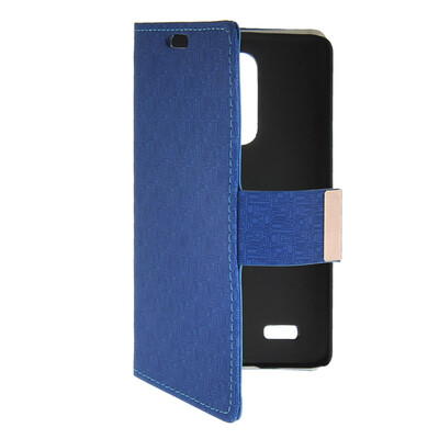 

MOONCASE Slim Leather Side Flip Wallet Card Slot Pouch with Kickstand Shell Back чехол для LG L Bello D331 / D335 Blue