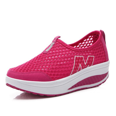 

Womens Shoes Casual Sport Fashion Shoes Walking Flats Height Increasing Women Loafers Breathable Air Mesh Swing Wedges Shoe