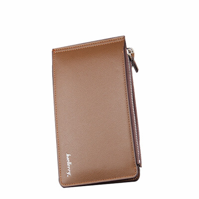 

Shozafia Mens Long Zipper Ultra thin Wallet