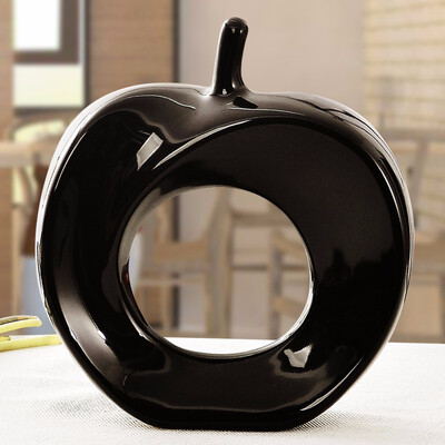 

Modern minimalist ceramic crafts Apple home decoration living room wine cabinet window decorations ornaments