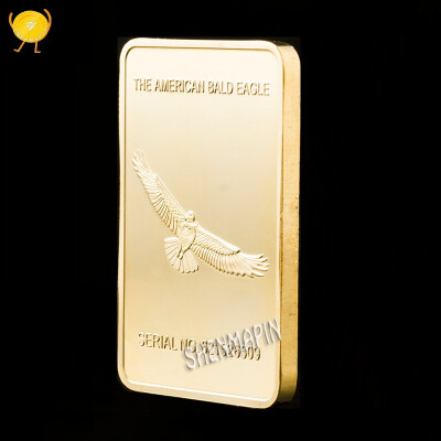 

American bald eagle gold bar lucky animal commemorative coin animal protection memorial medal collection