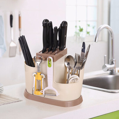 

Multifunction Plastic kitchen Tableware Shelving Rack Dish Rack Drain Chopsticks Rack Storage Practical Plastic Cutlery shelf