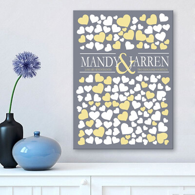 

Guest Signature Party Gift Wedding Canvas Signing Board Canvas Painting - A Lot of Love Wedding DIY Decoration Free Shipping