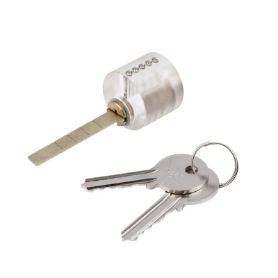 

Locksmith Transparent T-Lock Visable Practice Padlock Training With 2 Keys