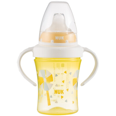 

NUK baby learning cup childrens water cup double handle transparent learning soft duckbill cup
