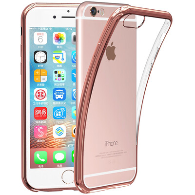 

BIAZE Apple, 6 / 6с Плюс телефона оболочка iPhone6 ​​/ 6с Plus защитного покрытия покрытия TPU прозрачное все включена мягкая оболочки Выдерживает падение JK113- розовое золото