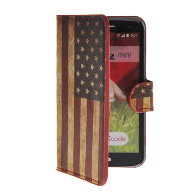 

MOONCASE U. American Flag Leather Side Flip Wallet Card Slot Stand Pouch Case Cover for LG G2 Mini