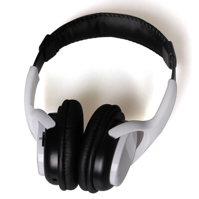 

White Stereo FM Radio Over Ear Headset Headphone MP3 Player SD Card Audio Wire