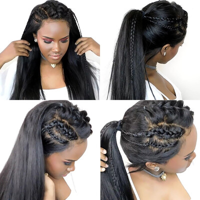 

130 Density Pre Plucked Full Lace Wig Straight Brazilian Virgin Human Hair Wigs With Baby Hair Dolago