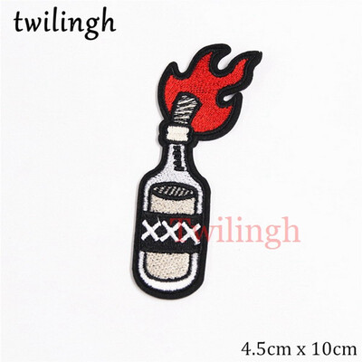 

twilingh Patches Musical Rock&Roll Iron On Embroidered Clothes Patches For Clothing
